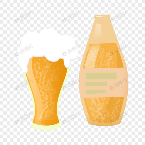 两瓶啤酒图片