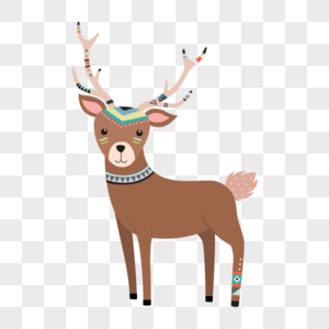 动物鹿图标免抠矢量插画素材图片