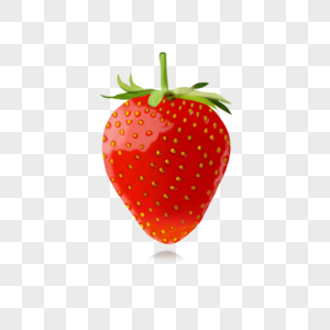 写实水果红色草莓手绘图片