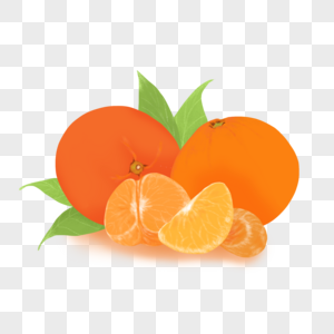 水果橙色橘子卡通手绘图片