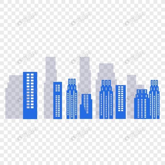 建筑物高楼大厦免抠矢量插画素材图片