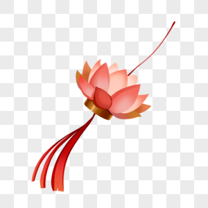 手提荷花灯图片素材