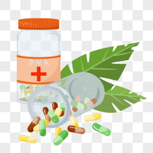 彩色简洁商务色块清新医疗药物药瓶生物科技图片