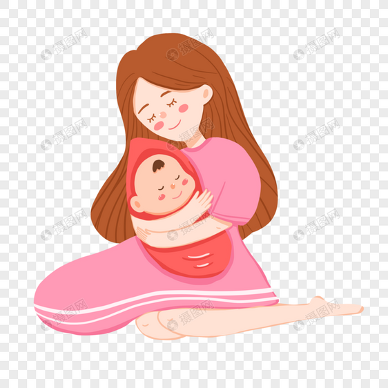怀抱婴儿的母亲图片
