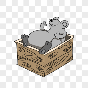 木箱里的老鼠图片