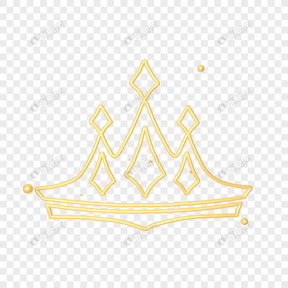 立体尖顶王冠插图图片