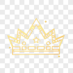 金色五角星装饰王冠图片