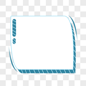 白底对话框简约蓝色元素