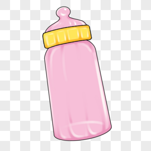 卡通粉色奶瓶图片