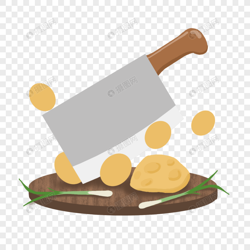 厨房菜刀切土豆