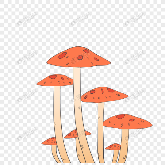 手绘卡通蘑菇图片