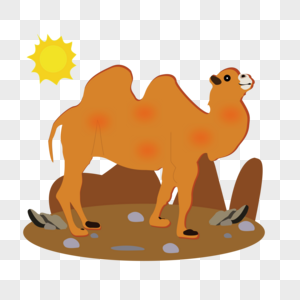 沙漠骆驼手绘沙漠骆驼高清图片