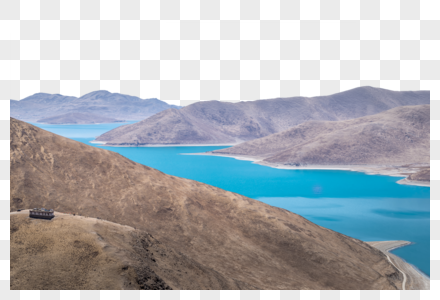 西藏羊卓雍措湖远景图片