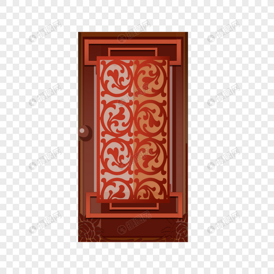 红木门窗图片
