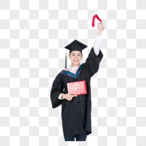 毕业季穿学士服的毕业大学生免抠高清图片素材