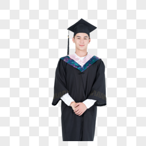 毕业季穿学士服的毕业大学生青春高清图片素材