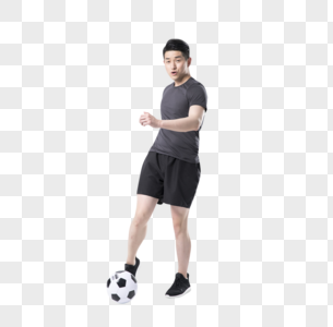 踢足球的运动男性图片
