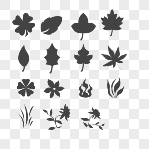树叶图标绿色植物图标元素图片