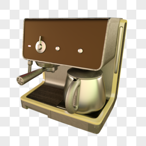 厨房电器餐具3D模型立体咖啡机热水壶图片