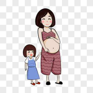二胎时代怀孕中的妈妈图片