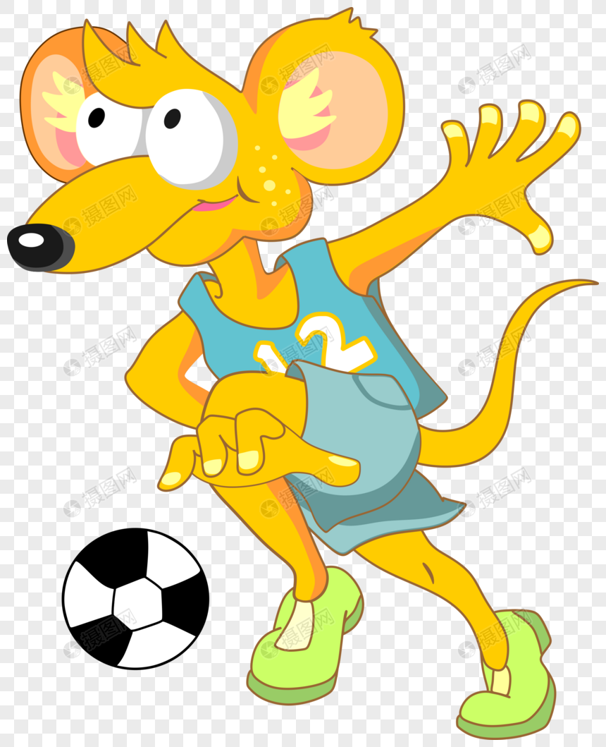 踢足球的老鼠图片