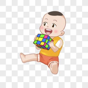 婴儿和玩具大笑宝宝高清图片