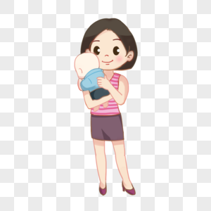 妈妈抱着婴儿图片