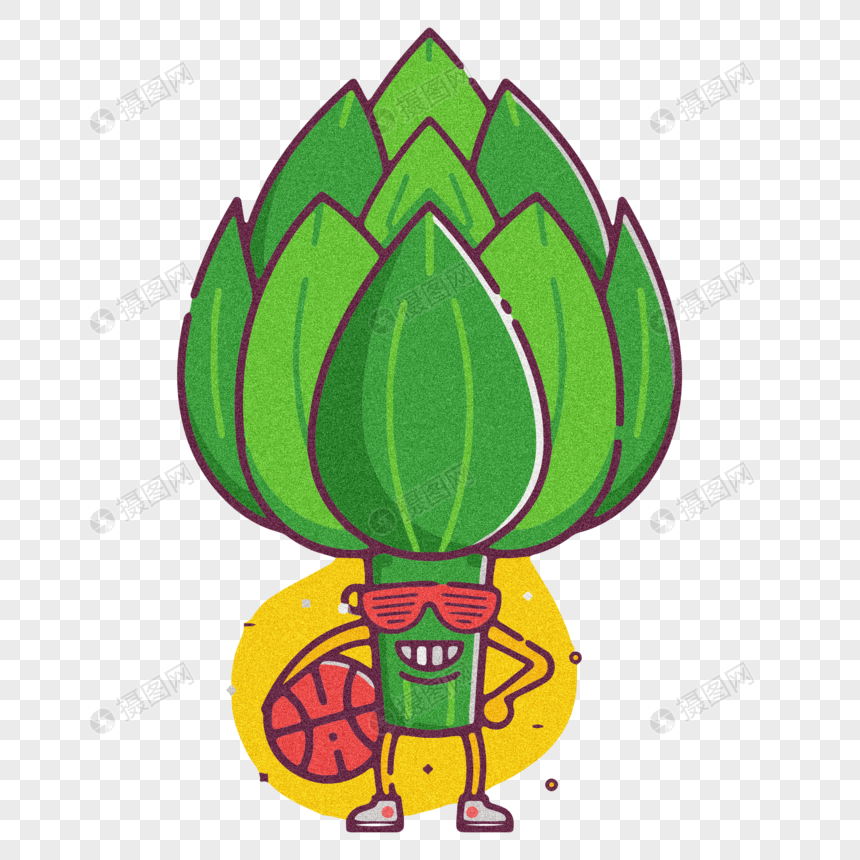 蔬菜球员创意艺术插画设计图片