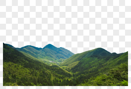 绿色山脉长白山峡谷高清图片