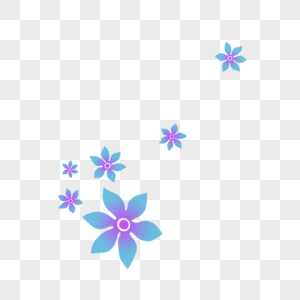 蓝紫色花卉图案图片