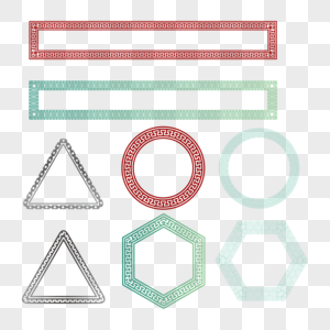 复古风格边框免扣元素高清图片