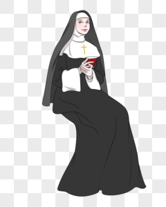 虔诚祈祷的修女上帝的信徒图片
