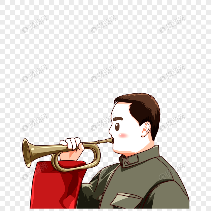 军人吹军号