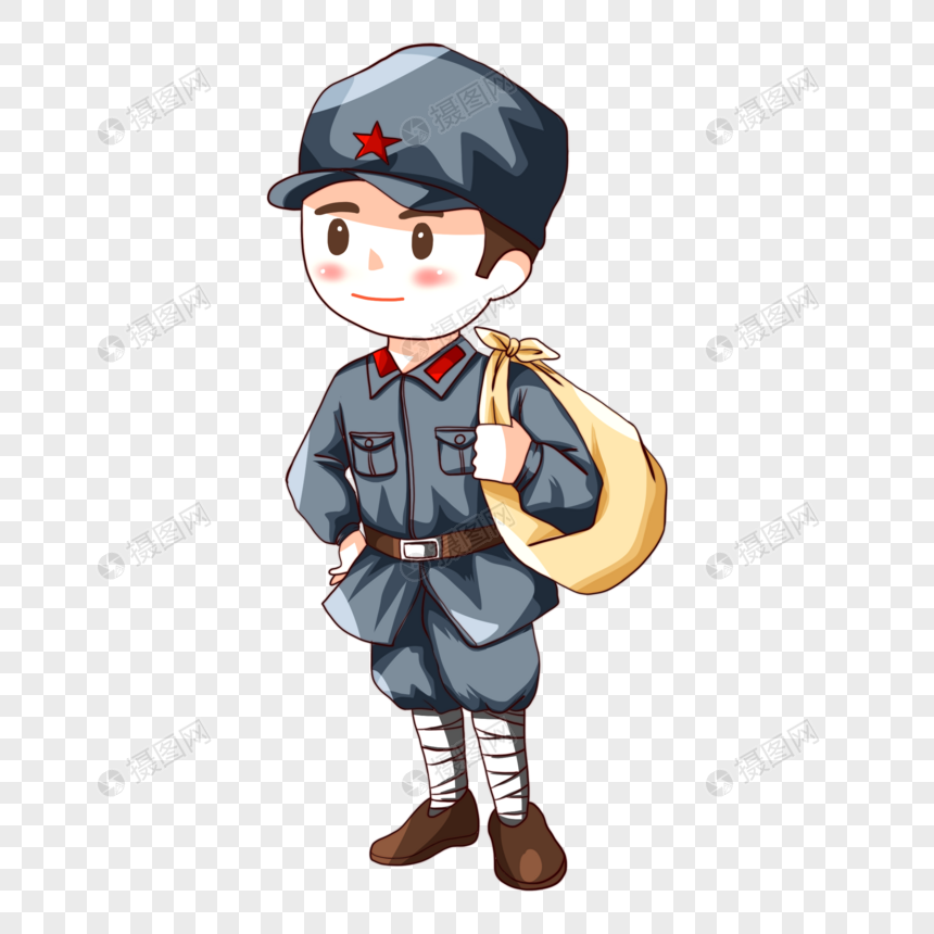 拿着包袱的八路军