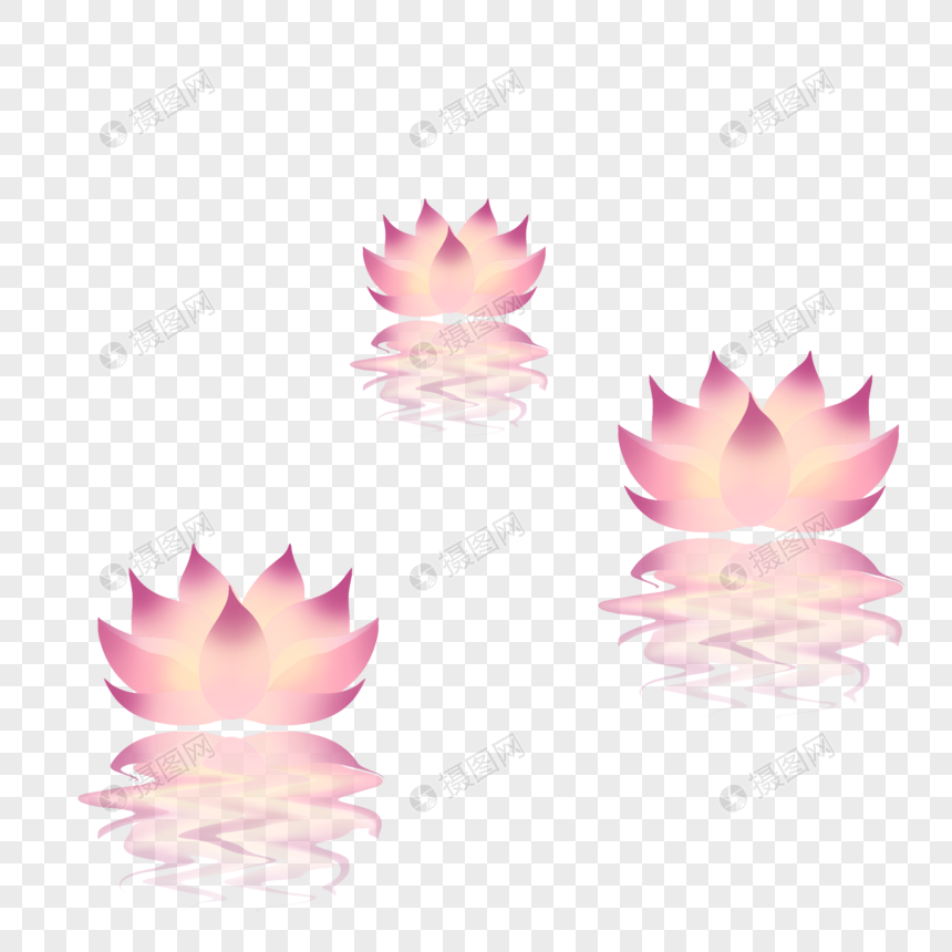 莲花灯卡通素材下载元素素材下载 正版素材 摄图网