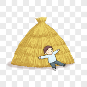 卡通稻草堆图片