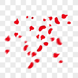 漂浮的红色花瓣图片