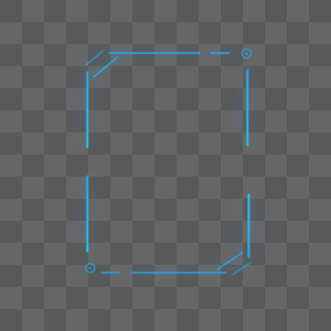 蓝色不规则方形科技边框图片