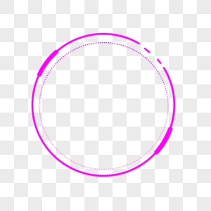 圆形双重点状线性科技边框图片