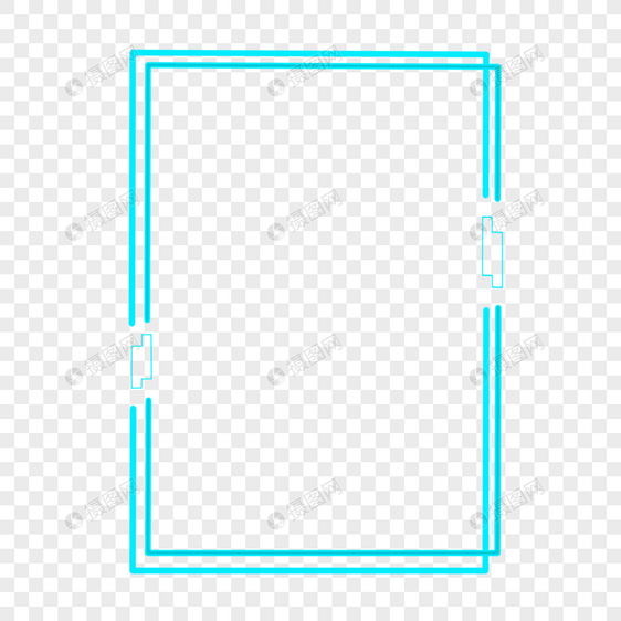 长方形叠层科技边框图片