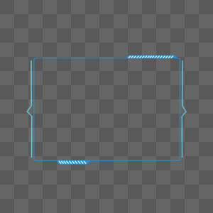 横向长方形空白条状科技边框高清图片