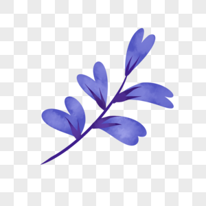 卡通紫色花朵插图图片
