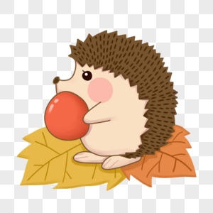 刺猬吃苹果图片