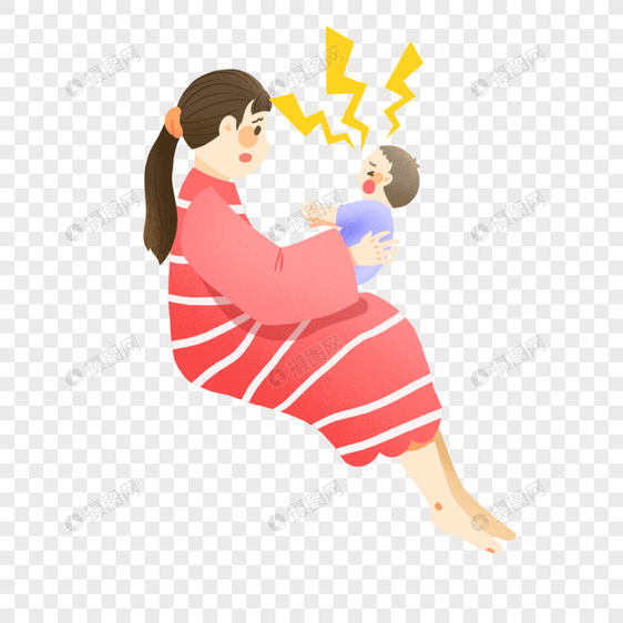 世界母乳喂养周哭闹的婴儿图片