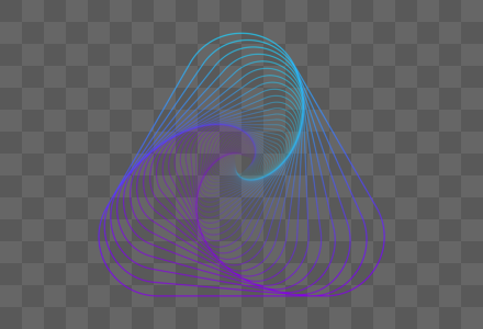三角形科技感旋转渐变线条高清图片