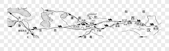 丝绸之路地图图片