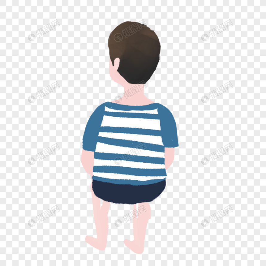 坐着的男孩背影