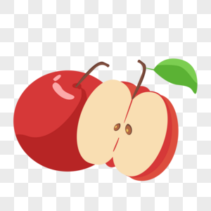 苹果手绘红色苹果高清图片