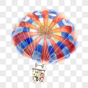 乘坐热气球的情侣高清图片