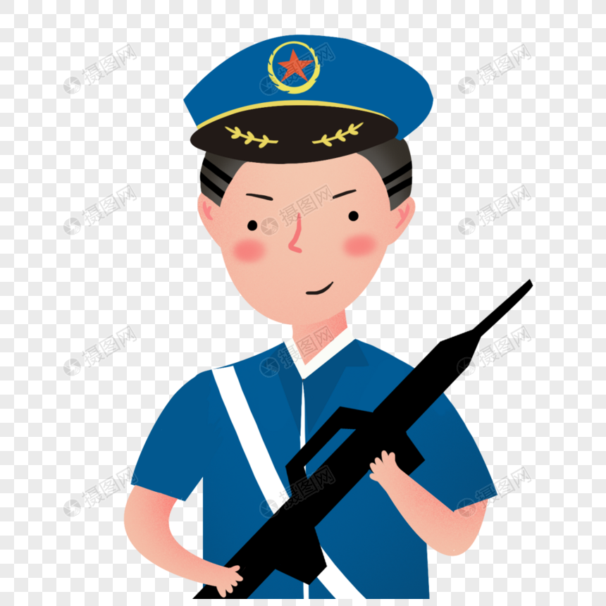 持枪站岗的士兵